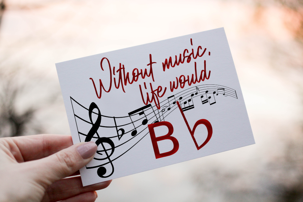 Musical Note Birthday Card, Card for Birthday, Greetings Card